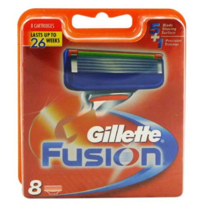 Bild zu 8 Gillette Fusion Rasierklingen für 19,95€ inkl. Versand (Vergleich: 22,79€)