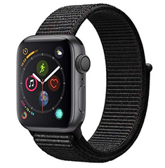 Bild zu Apple Watch Series 4 GPS 40mm silber Aluminium Sport Loop schwarz für 383,48€ (Vergleich: 411,45€)