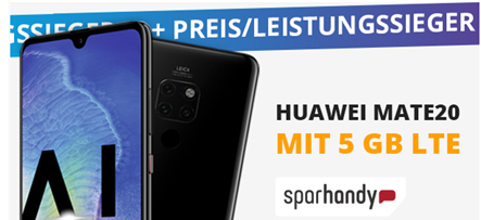 Bild zu HUAWEI MATE20 für 49€ (Vergleich: 529,99€) mit dem Tarif Blau XL mit 5GB LTE Flat, SMS und Sprachflat im o2 Netz für 24,99€/Monat