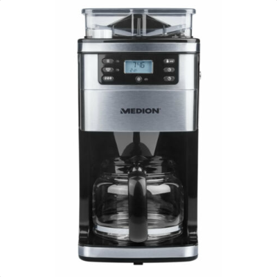 Bild zu MEDION MD 15486 Kaffeemaschine mit Mahlwerk (1,5L, 8 Mahlstufen, 1050W) für 69,99€ inkl. Versand (Vergleich: 105,94€)