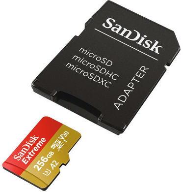 Bild zu SanDisk Extreme 256GB A2 U3 V30 microSD für 70,90€ inkl. Versand (Vergleich: 79€)