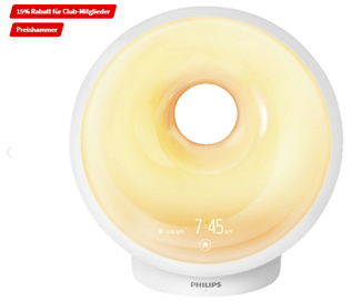 Bild zu Philips Wake-up Light HF3650/01 LED, Aufwachen und Einschlafen mit Licht für 119€ (Club Mitglieder = 101,15€)