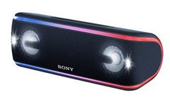 Bild zu Sony SRS-XB41 kabelloser Bluetooth Lautsprecher (tragbarer, Mehrfarbige Lichtleiste, Lautsprecherbeleuchtung, Stroboskoplicht, NFC) für 119€ (Vergleich: 146,89€)