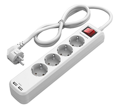 Bild zu RAVPower 4-Fach Steckdosenleiste mit 2 iSmart USB Anschlüsse (1,5m) für 9,91€