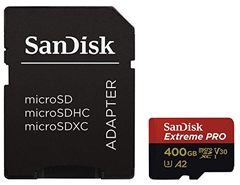 Bild zu Amazon.es: SanDisk Extreme Pro 400GB microSDXC Class 10 Speicherkarte mit SD-Adapter für 111,41€ (Vergleich: 134,46€)