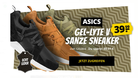 Bild zu ASICS GEL-Lyte V Sanze Sneaker für 39,99€ zzgl. 3,95€ Versand