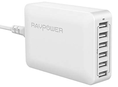 Bild zu RAVPower 60W USB C Ladegerät (6 x Ausgänge) für 16,99€