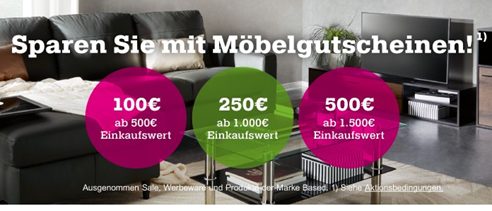 Bild zu Mömax: bis zu 500€ Rabatt (je nach Bestellwert) auf Möbel