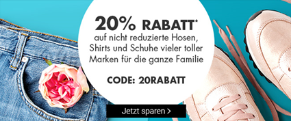 Bild zu Karstadt: 20% Rabatt auf ausgewählte, nicht reduzierte Hosen, Shirts & Schuhe