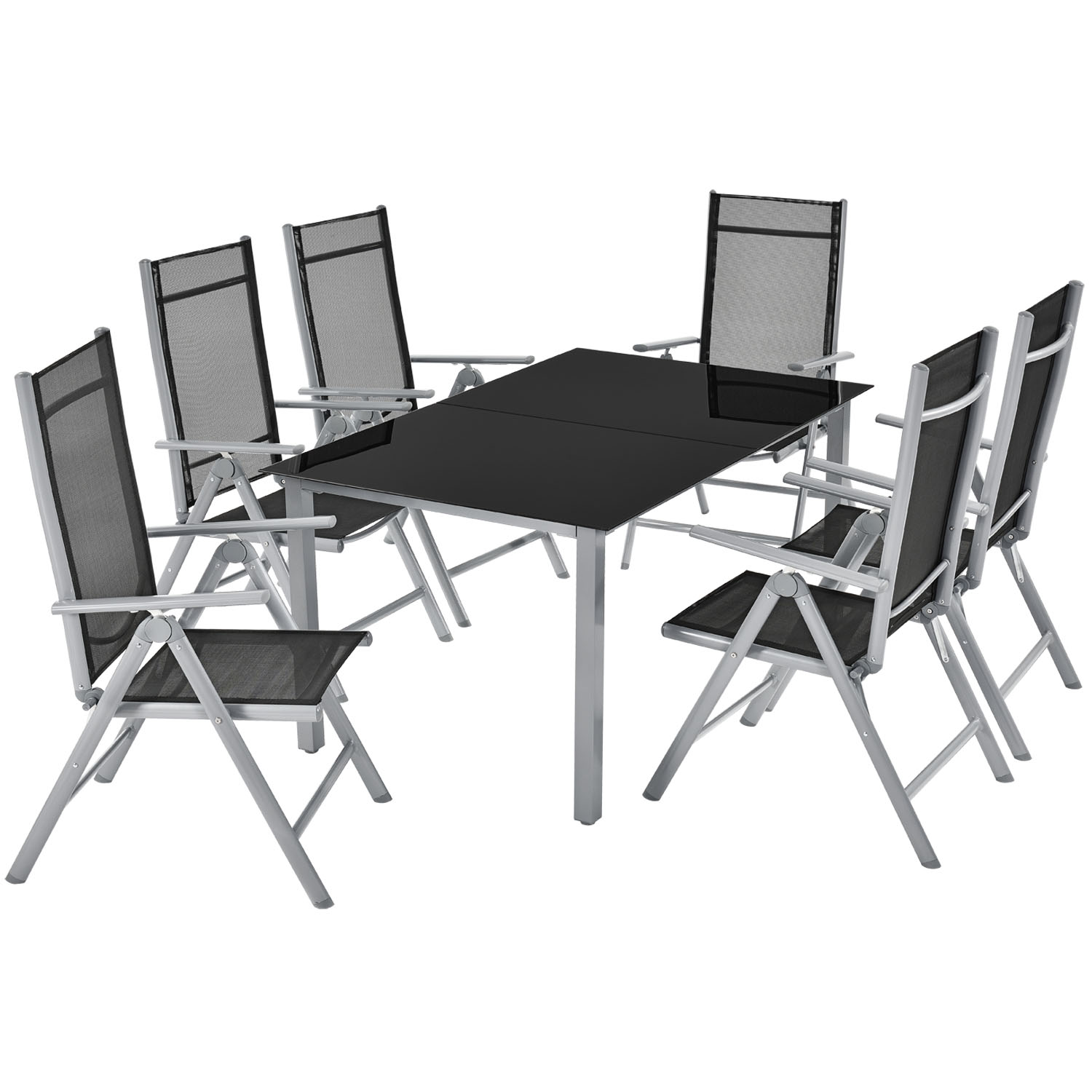 Bild zu 7-teilige Aluminium Gartengarnitur Mailand mit Tisch und 6 Stühlen für 219,95€ (Vergleich: 254,95€)