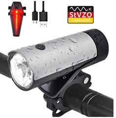 Bild zu LENDOO LED Fahrradlicht Set (per USB aufladbar) für 17,97€