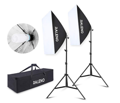 Bild zu RALENO Softboxen 2er Set mit 85W 5500K, Stativ und Tragetasche für 38,75€