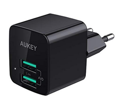 Bild zu AUKEY USB Ladegerät Ultra Kompakt 2,4A 2 Ports für 6,51€