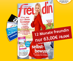 Bild zu [Super] Deutsche Post Leserservice: Jahresabo Freundin (26 Ausgaben) für 63€ + bis zu 60€ als Prämie