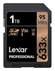 Bild zu Amazon.es: Lexar Professional 633x 1TB SDXC UHS-I Speicherkarte für 200,69€ (Vergleich: 316€)