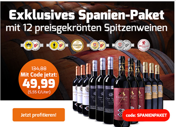 Bild zu Spanisches Wein Paket bestehend aus 12 prämierten Weinen für 49,99€ inklusive Versand