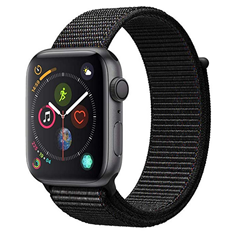 Bild zu Apple Watch Series 4 GPS 44mm Space Grau Aluminium Sport Band schwarz für 383,90€ (VG: 430,65€)