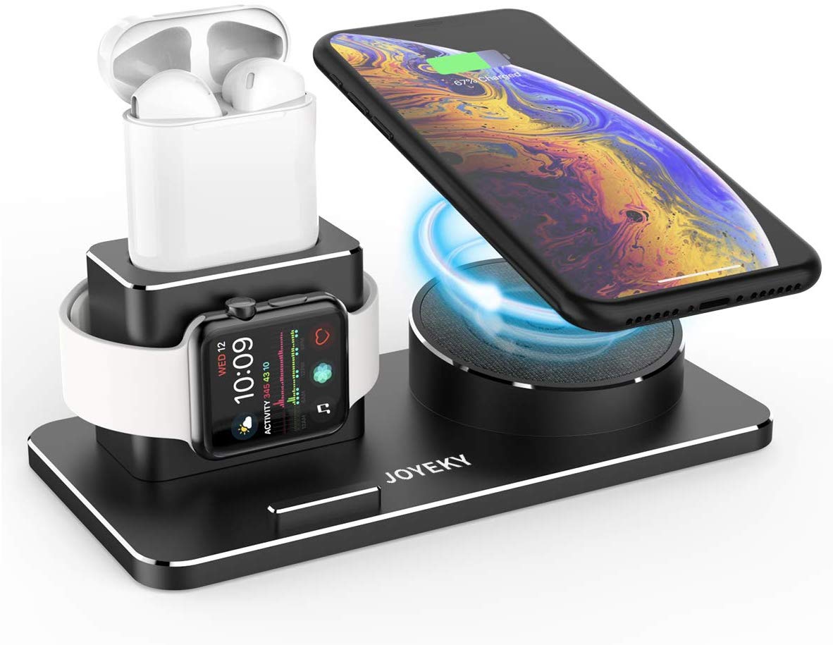 Bild zu JOYEKY Wireless Charger QI Ladestation für Apple iPhone, Watch und AirPods für 22,99€