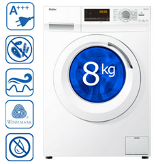 Bild zu HAIER HW 80-14636 Waschmaschine (8 kg, Frontlader, 1400 U/Min., Weiß) für 230€ (Vergleich: 324,87€)