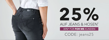 Bild zu Sheego: 25% Rabatt auf Jeans & Hosen (For Me Kunden erhalten 30% Rabatt)