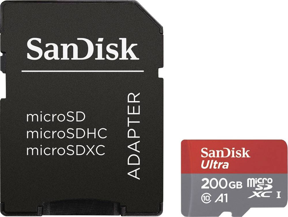 Bild zu 200 GB Sandisk microSDXC Ultra Speicherkarte mit Adapter für 22€ (Vergleich: 29,89€)