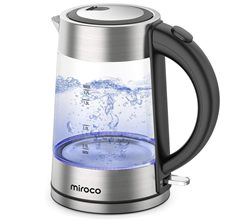 Bild zu Miroco Glas Wasserkocher mit LED-Innenbeleuchtung für 26,99€