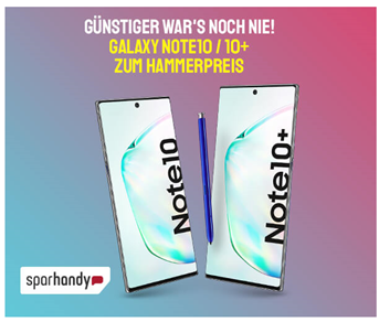 Bild zu Samsung Galaxy Note 10 oder das 10+ zu guten Preisen im o2-Netz bei Sparhandy.de