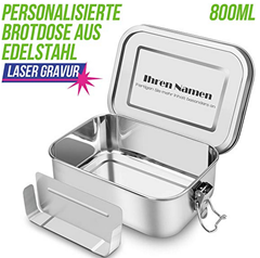 Bild zu personalisierte auslaufsichere Brotdose aus Edelstahl für 18,39€