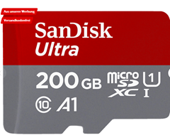 Bild zu SANDISK Ultra® microSDXC™ UHS-I 200 GB für 22€ (VG: 26,18€)