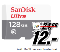 Bild zu MediaMarkt: viele Artikel ab 10€ versandkostenfrei, so z.B. SANDISK Ultra® Speicherkarte 128 GB für 12€