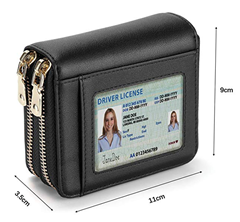 Bild zu Leder Geldbörse/Kreditkartenetui inkl. RFID Schutz für 5,49€