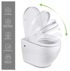 Bild zu Amzdeal WC Sitz mit Absenkautomatik und Soft-Close Funktion (U-Form) für 25,99€