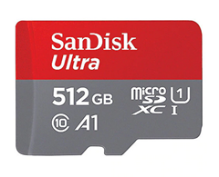 Bild zu SanDisk Ultra 512 GB microSDXC Speicherkarte für 66€ (Vergleich: 88,90€)
