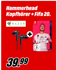 Bild zu MediaMarkt – neues Prospekt Online, so z.B. Hammerhead Kopfhörer + Fifa 20 Switch für 41,98€ (Vergleich: 96,98€)