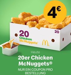 Bild zu 20er Chicken Mc Nuggets (McDonalds) oder 20er King Nuggets (Burger King) für je 4€
