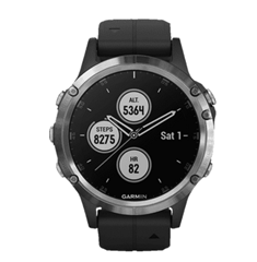 Bild zu GARMIN Fenix 5 Plus Smartwatch Faserverstärktes Polymer Silikon, One Size / 22 mm, Silber/Schwarz für 349€ (VG: 389€)