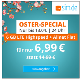 Bild zu [Super] Allnet Flat im o2-Netz mit 6GB LTE Datenflat, SMS und Sprachflat für 6,99€/Monat – monatlich kündbar