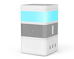 Bild zu Nachtlicht/Tischlampe (7 Farben) mit Bluetooth-Lautsprecher inkl. Wireless Charger für 44,99€