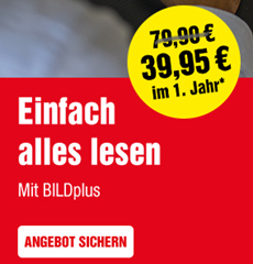 Bild zu Bild+ (BildPlus): 12 Monate für 39,95€ (3,30€/Monat)