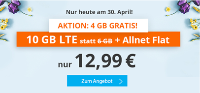 Bild zu [nur heute] Sim.de: o2-Netz mit 10GB LTE Datenflat, SMS und Sprachflat für 12,99€/Monat – optional monatlich kündbar