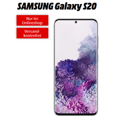 Bild zu [Knaller] Samsung S20 für 19€ mit 18GB LTE Datenflat, SMS und Sprachflat im Telekom-Netz für 34,99€/Monat
