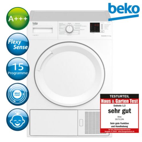 Bild zu Beko A+++ Wärmepumpen- Wäschetrockner DS7512PA 7kg für 364,90€ (VG: 453,90€)