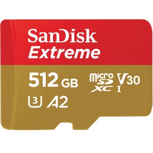 Bild zu 512 GB SanDisk Extreme microSDXC Speicherkarte für 99€ (Vergleich: 122,99€)