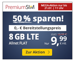 Bild zu PremiumSIM: monatlich kündbarer Vertrag im o2-Netz mit 8 GB LTE Datenflat, SMS und Sprachflat für 9,99€/Monat