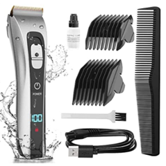Bild zu Haarschneidemaschine mit 2000mAh Akku (Touch-Steuerung, LED Anzeige, 0/1.3/1.6/1.9/2/3/6/9mm) für 19,94€