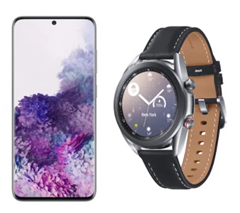 Bild zu SAMSUNG Galaxy S20 + Galaxy Watch 3 LTE für 99€ mit 18GB LTE Datenflat und Sprach-/SMS-Flat im Vodafone Netz für 34,99€/Monat