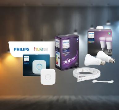 Bild zu MediaMarkt: nur bis 19Uhr 20% Direktabzug auf Philips Hue Produkte – z.B. PHILIPS Hue White & Col. Amb. E27 2er Bluetooth Starter Kit Mehrfarbig für 93,96€ (VG:129,95€)