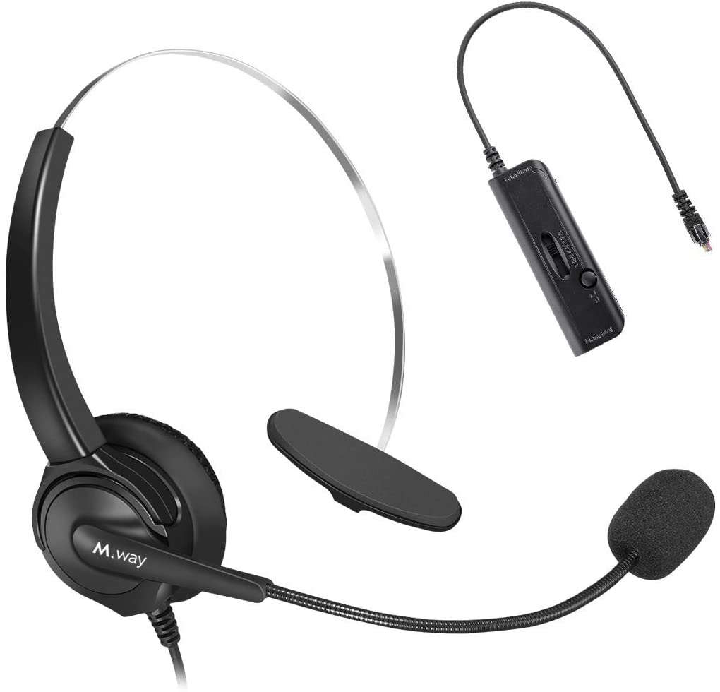 Bild zu Kabelgebundenes M.Way Freisprech-Headset mit Geräuschunterdrückung für 14,69€