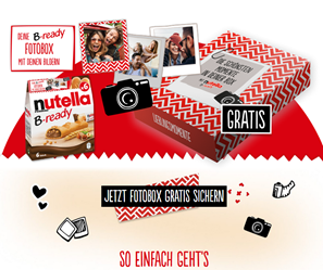 Bild zu 2 Aktionspackungen Nutella B-ready kaufen + gratis Fotobox mit 15 Fotos erhalten