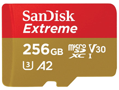 Bild zu Amazon.uk: SanDisk Extreme microSD-Karte 256GB für mobiles Gaming (bis 160MB/s, C10, U3, V30, A2) für ~38,24€ (Vergleich: 56,99€)